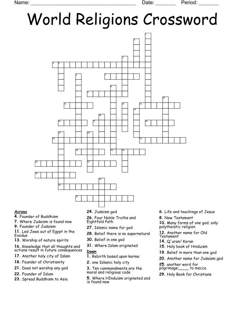 religious zeal crossword clue