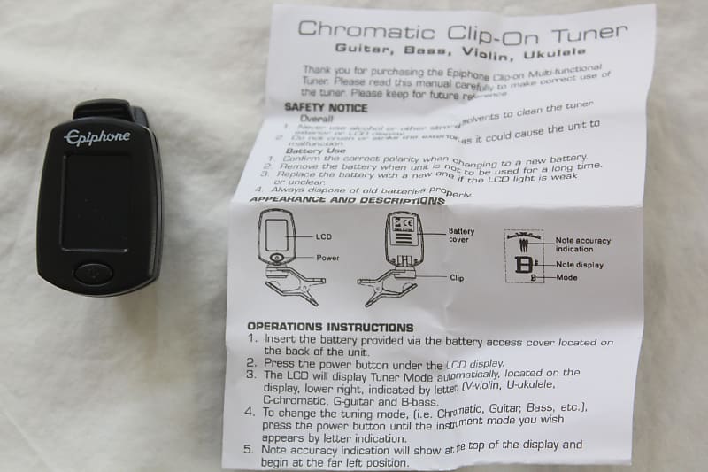 epiphone guitar tuner