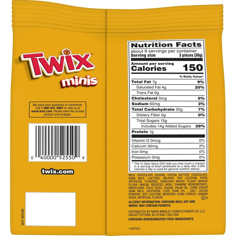 twix mini nutrition facts