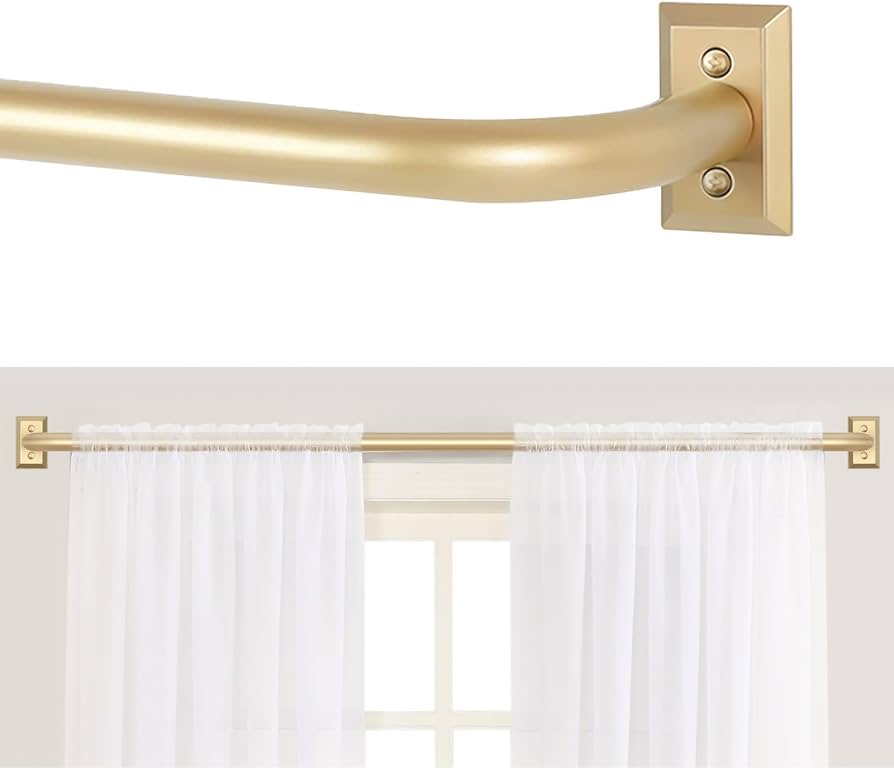 gold curtain rods
