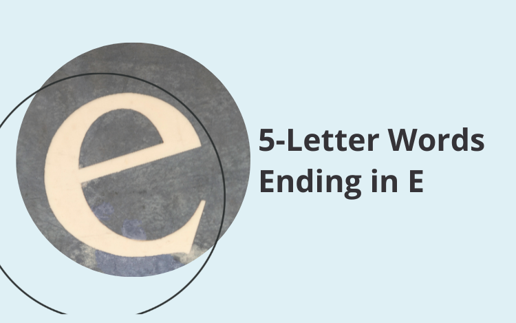 5 letter word ending in e