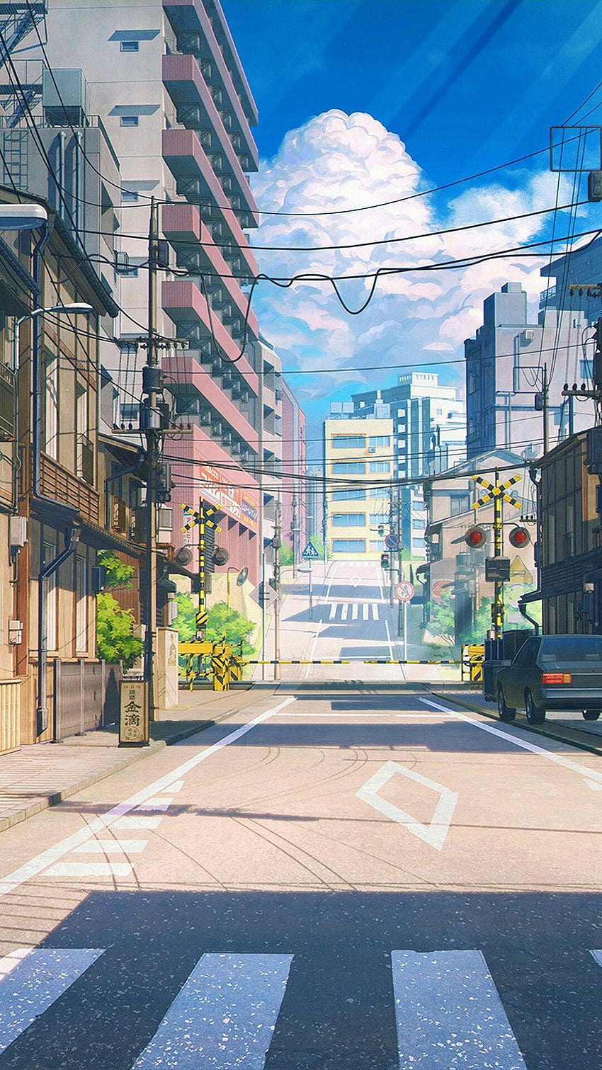 anime street background