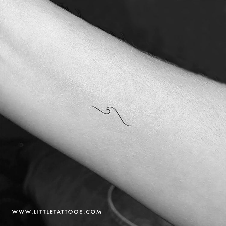 minimal wave tattoo