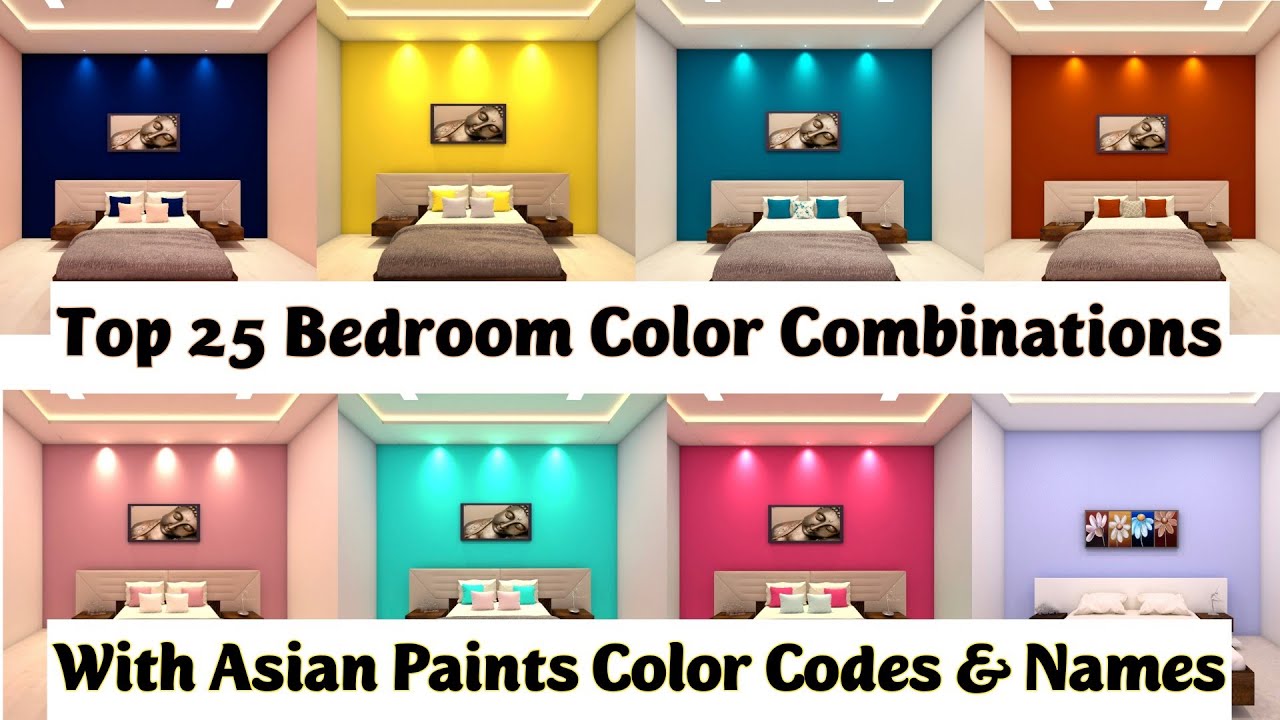 asian paints bedroom colour combination with code