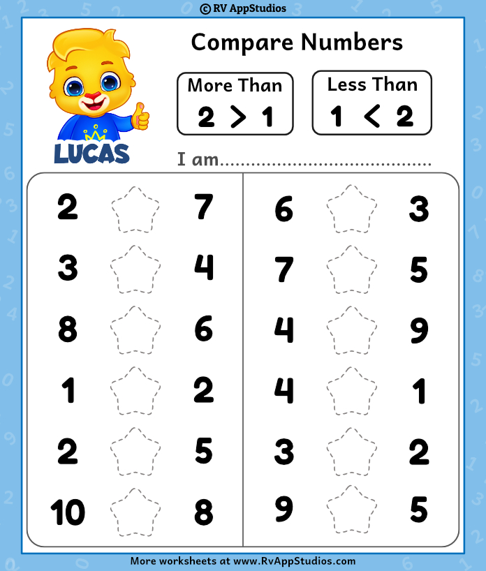 free printable greater than less than worksheets