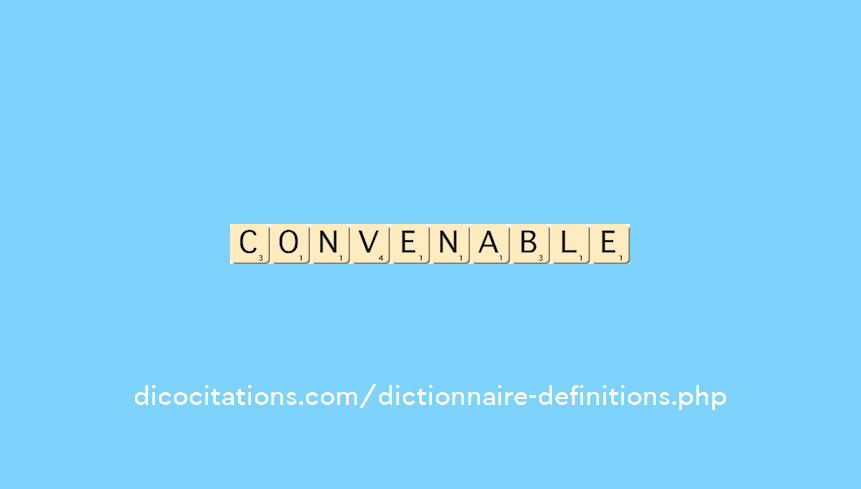 convenable synonyme