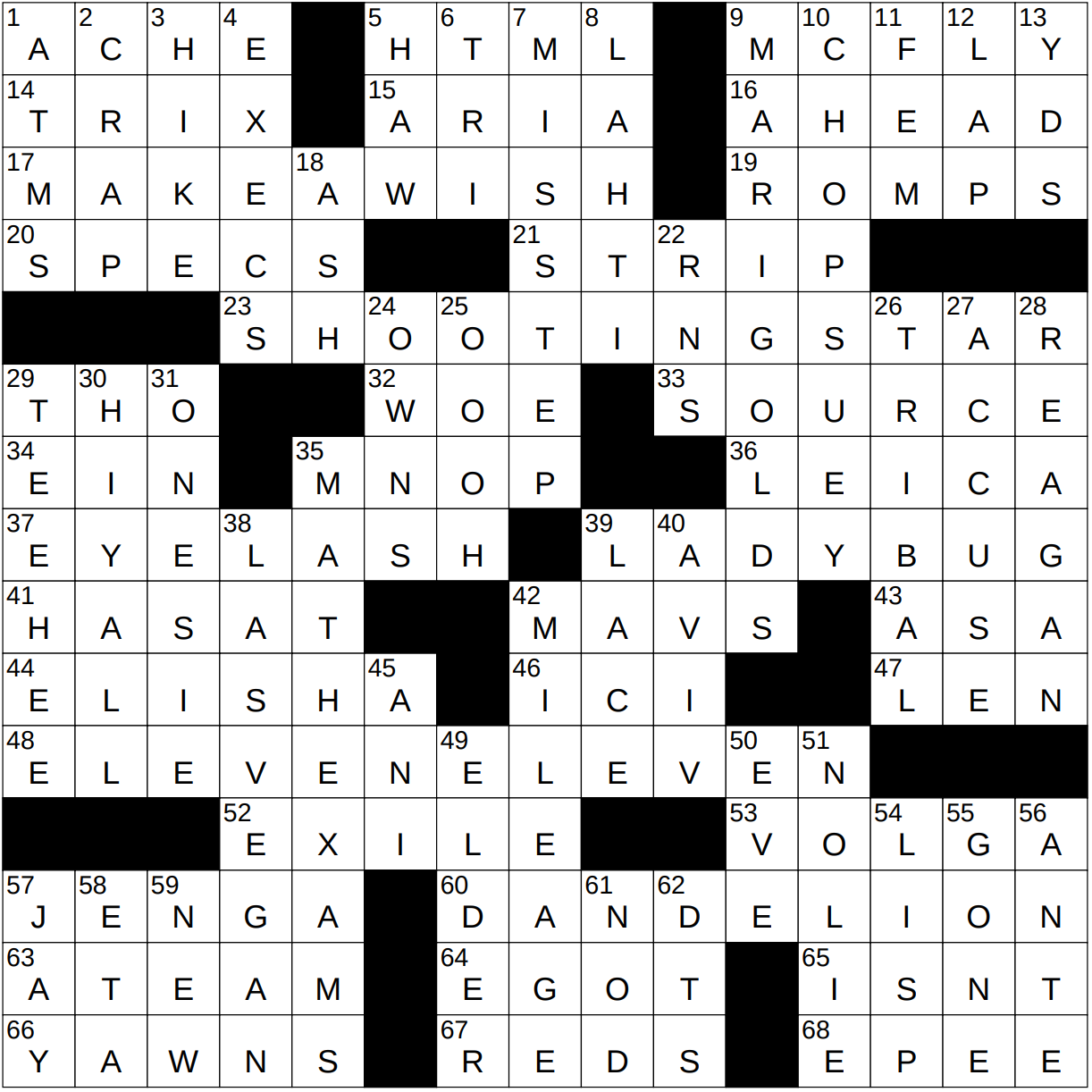 created silly internet content nyt crossword