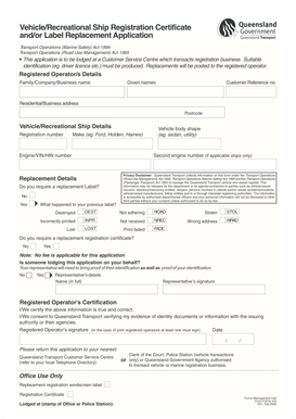 proof of vehicle ownership qld