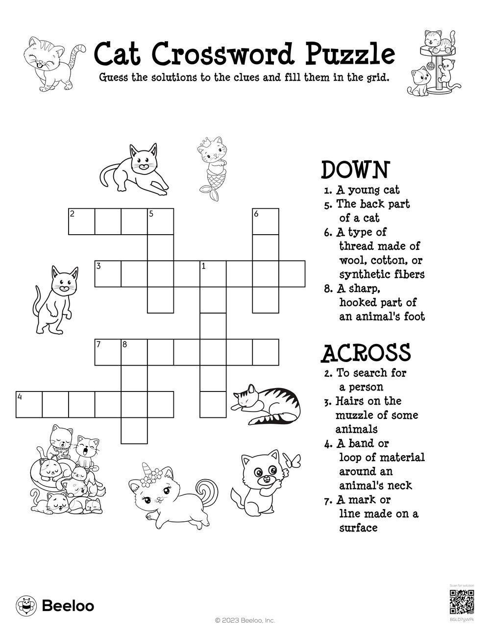 cat crossword clue