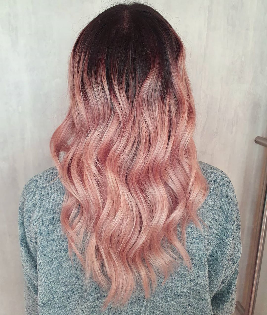 ombré hair rose gold