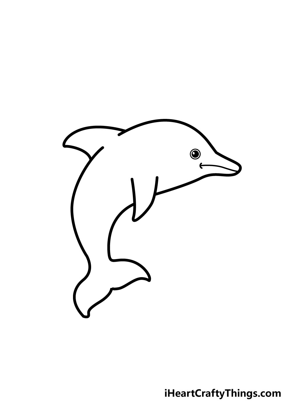 easy to draw dolphin