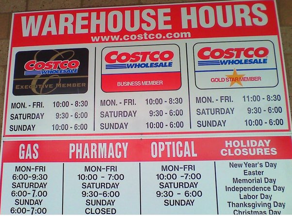 what time does costco close on sunday