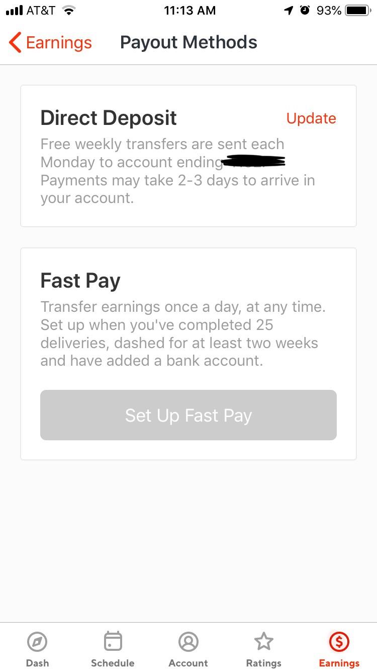 doordash direct deposit time