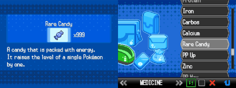 rare candy pokemon black cheat