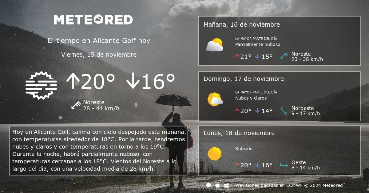 el tiempo alicante 14 dias