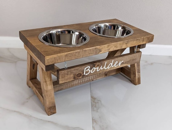 elevated dog bowl holder