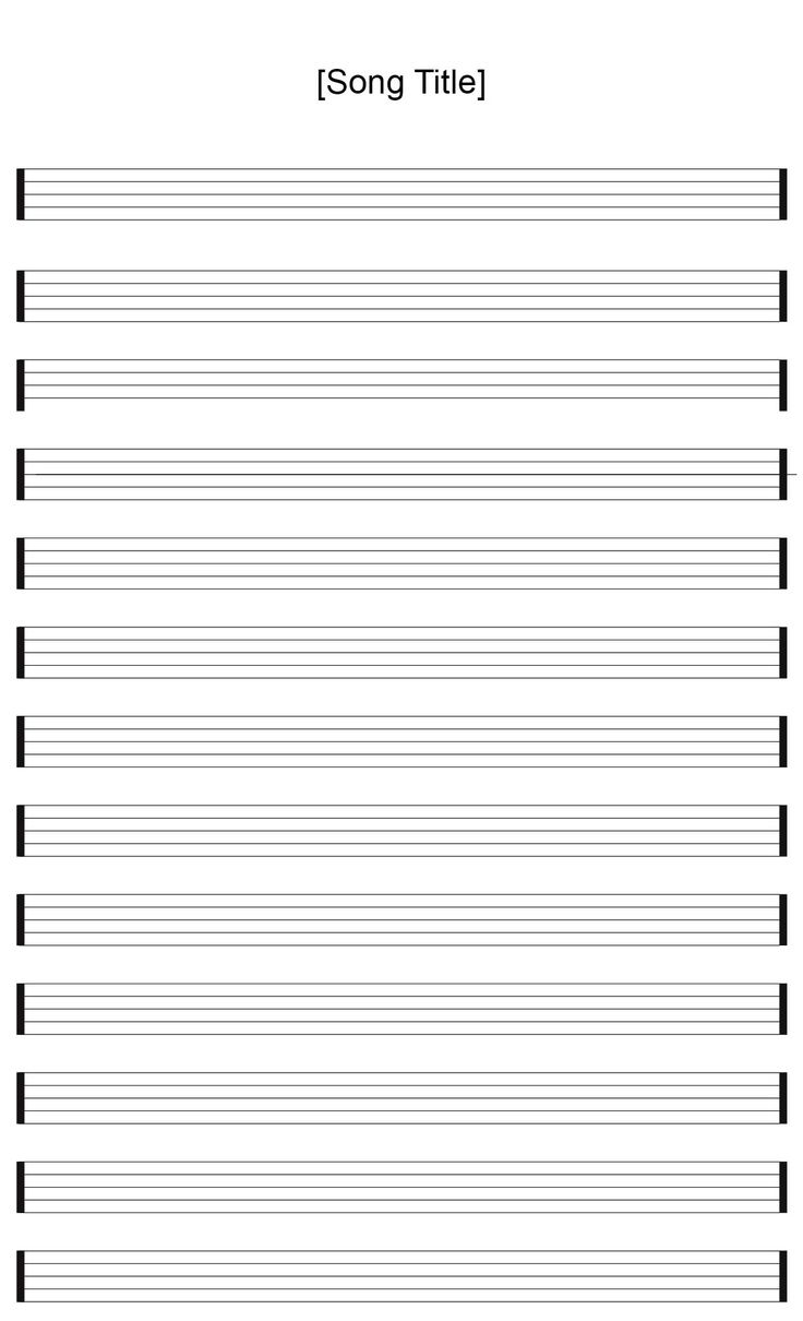 empty sheet music pdf