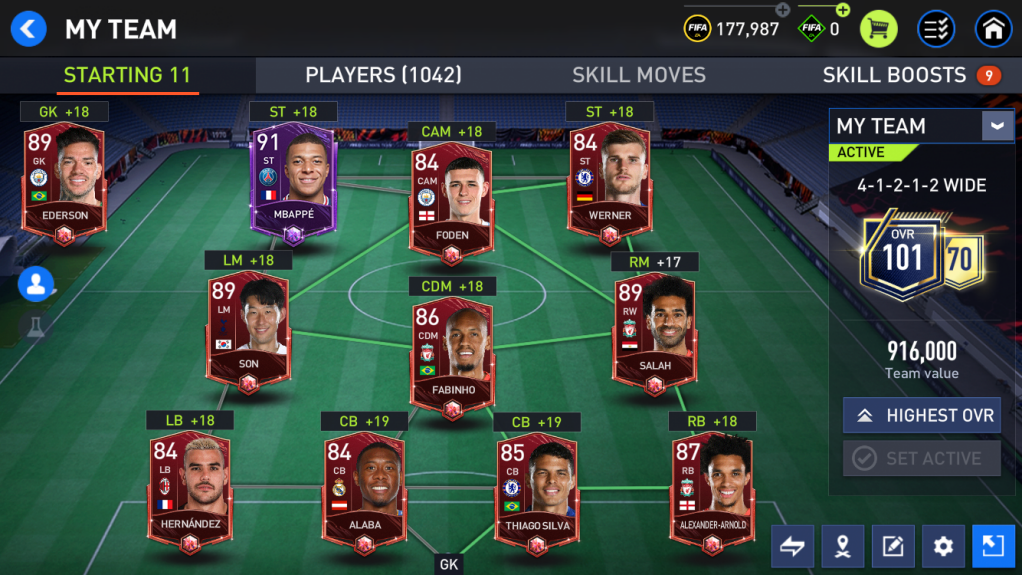 equipo de fifa mobile