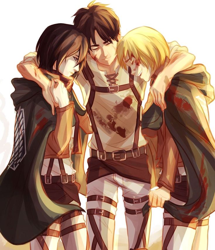 eren x levi x mikasa