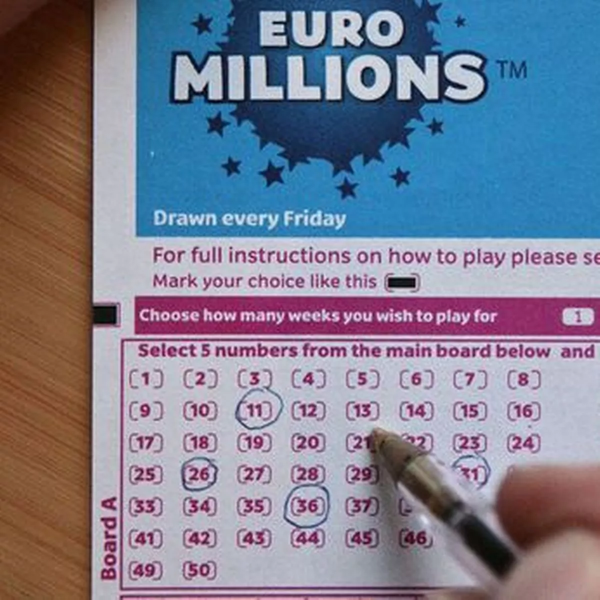 euromillions numbers how many