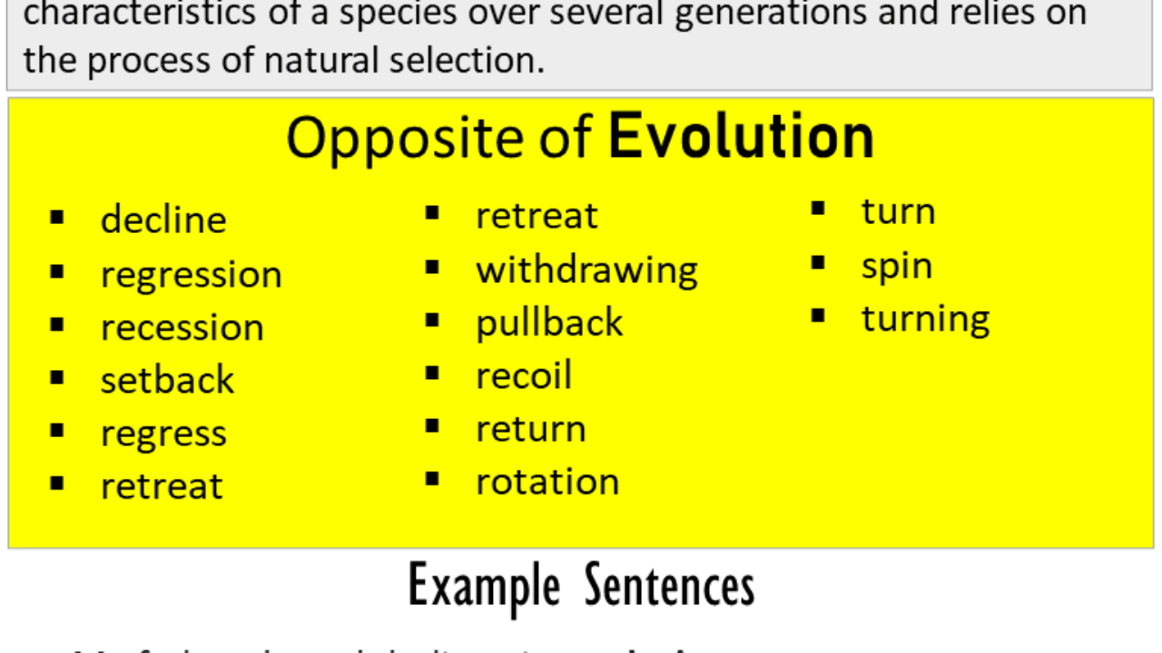 evolution antonym