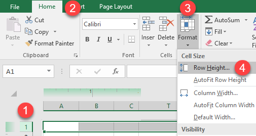 excel pixel to inches