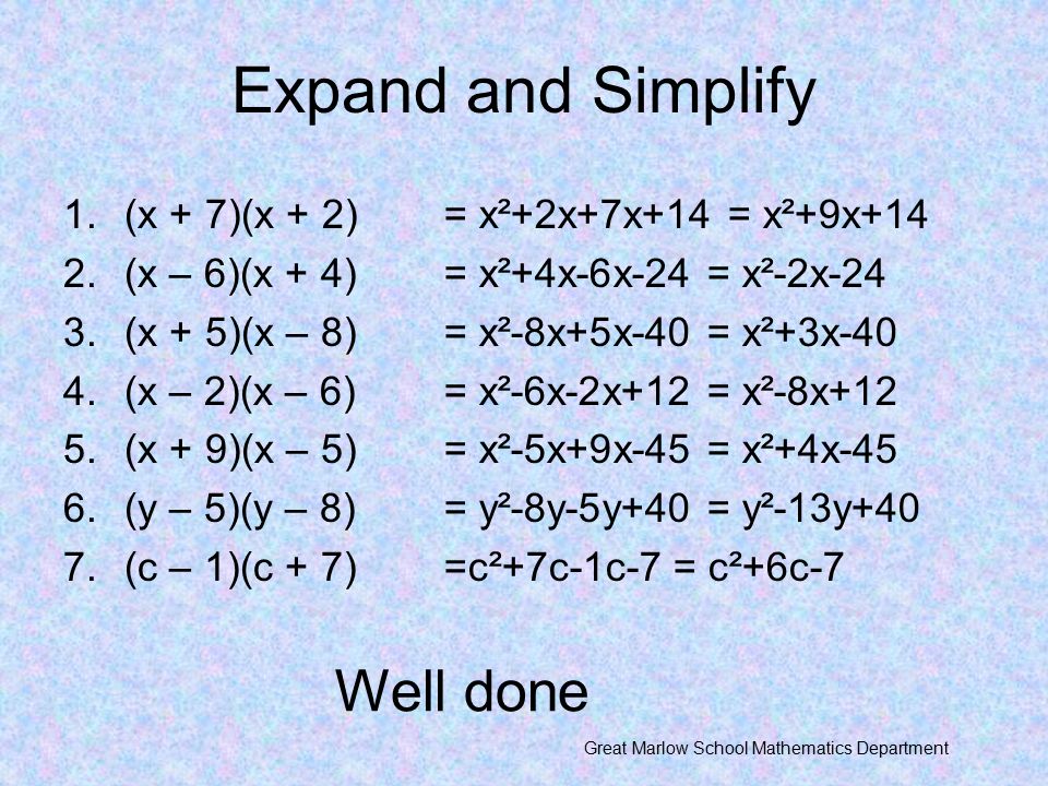 expand and simplify 3 2x 1 2 x 4