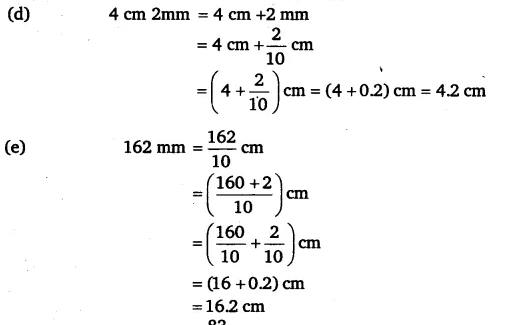 express the following as cm using decimals