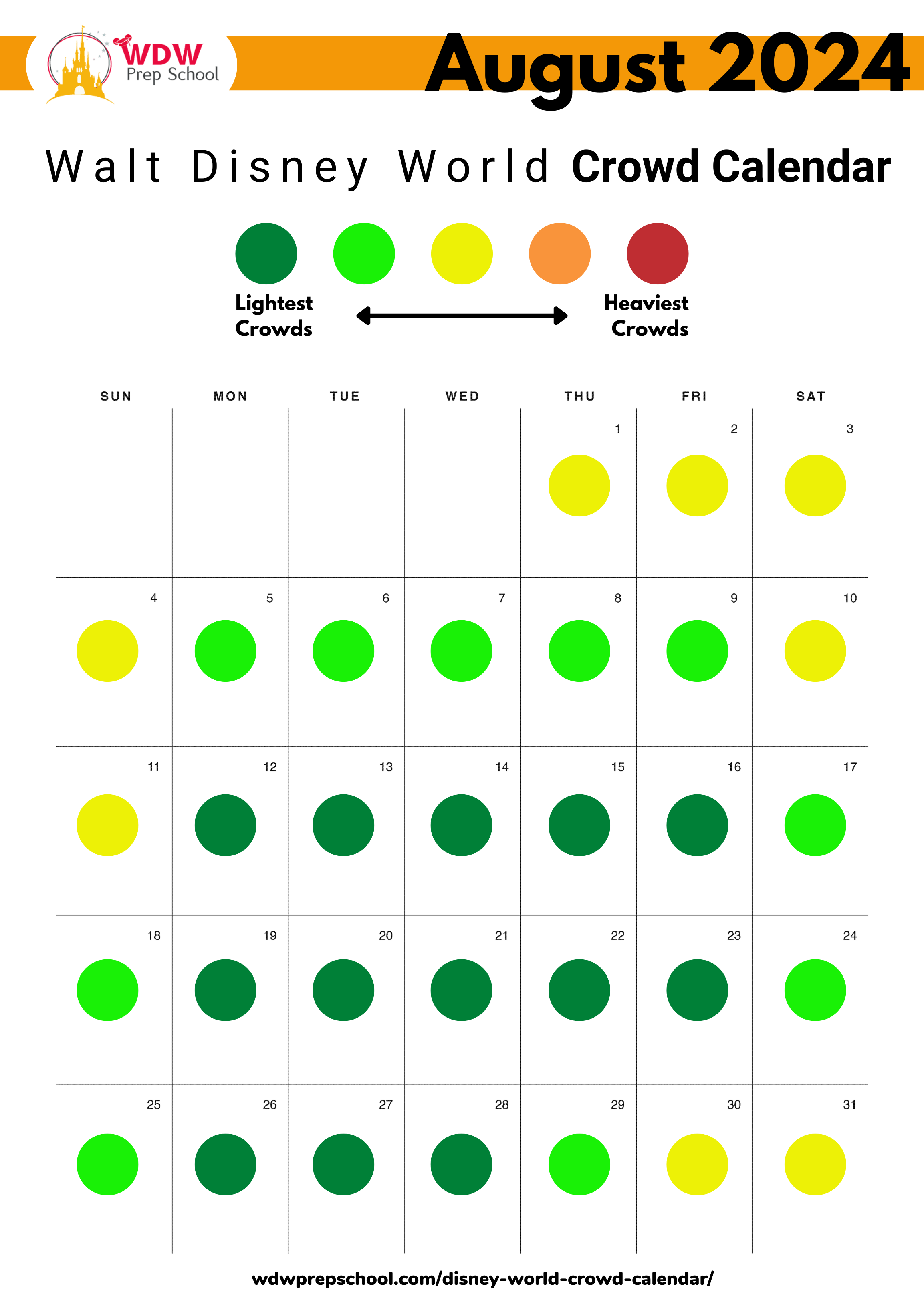 wdw crowd calendar 2025