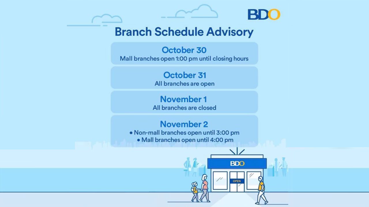 bdo office hours saturday