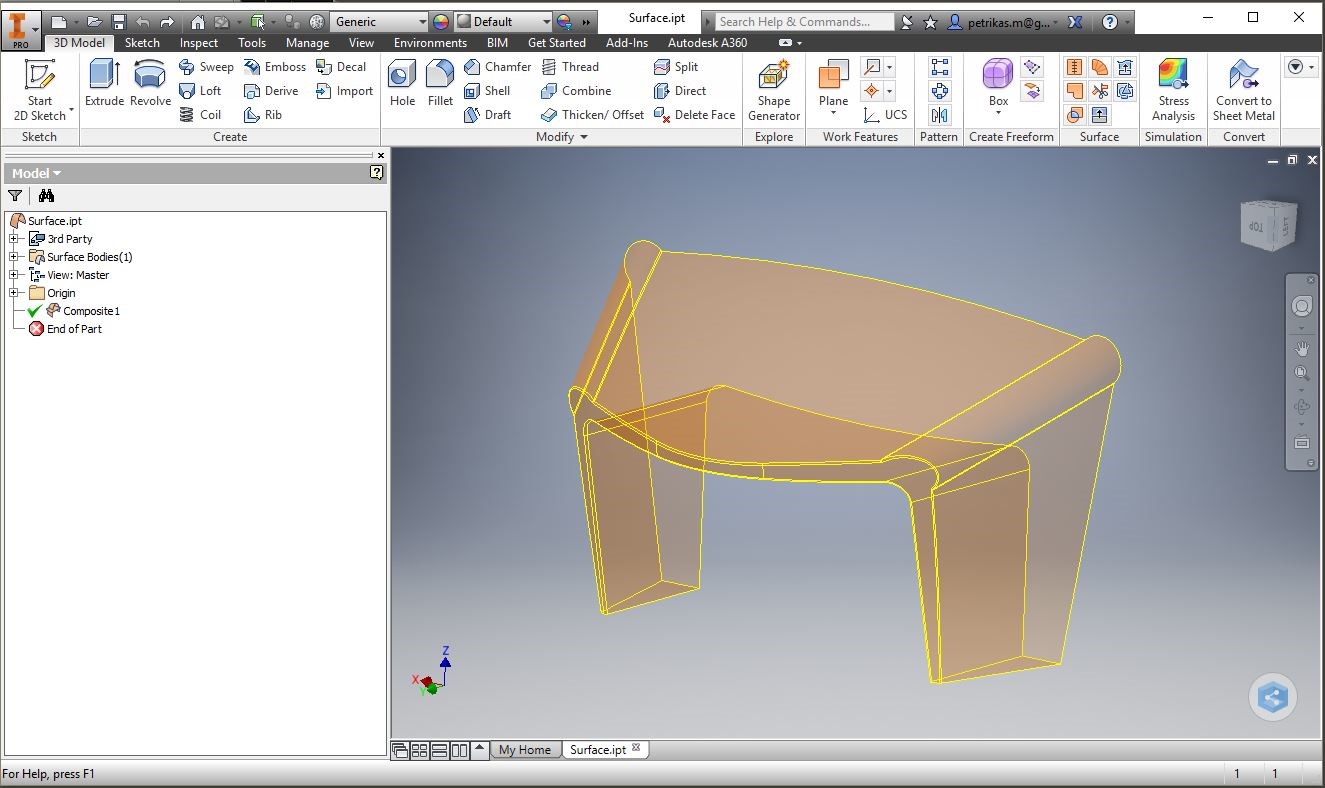 inventor composite to solid