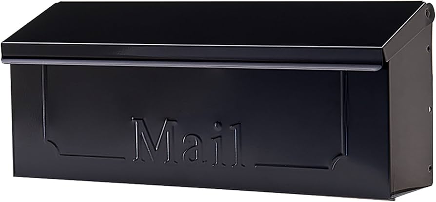 black wall mount mailbox