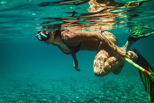 beautiful scuba woman