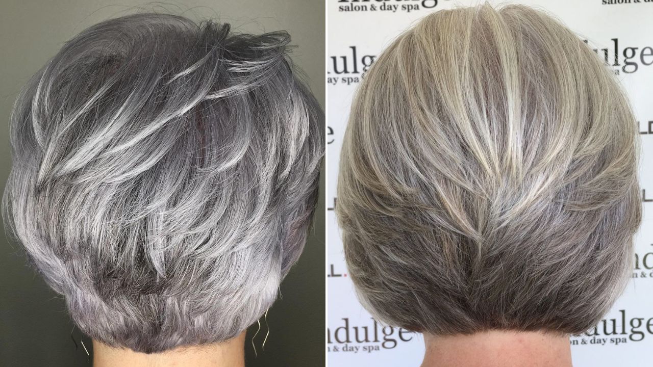 grey hair styles short