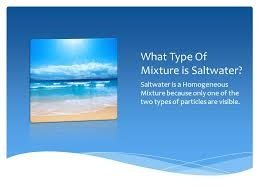 seawater mixture or pure substance