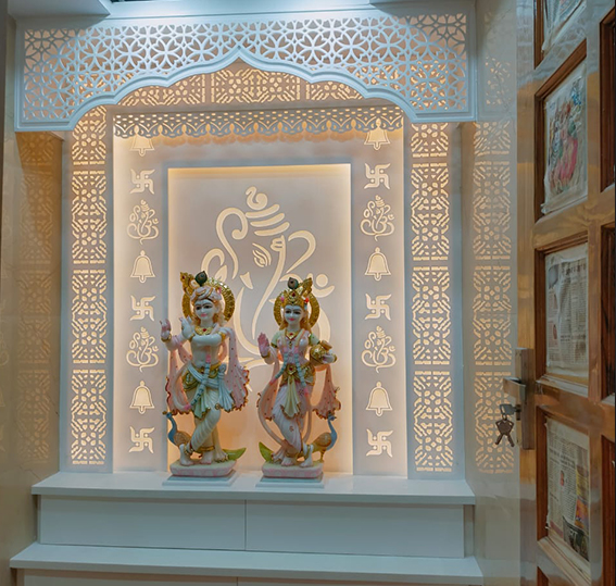 corian mandir for home