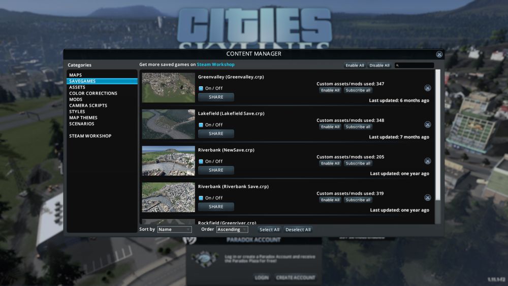 cities skylines save location