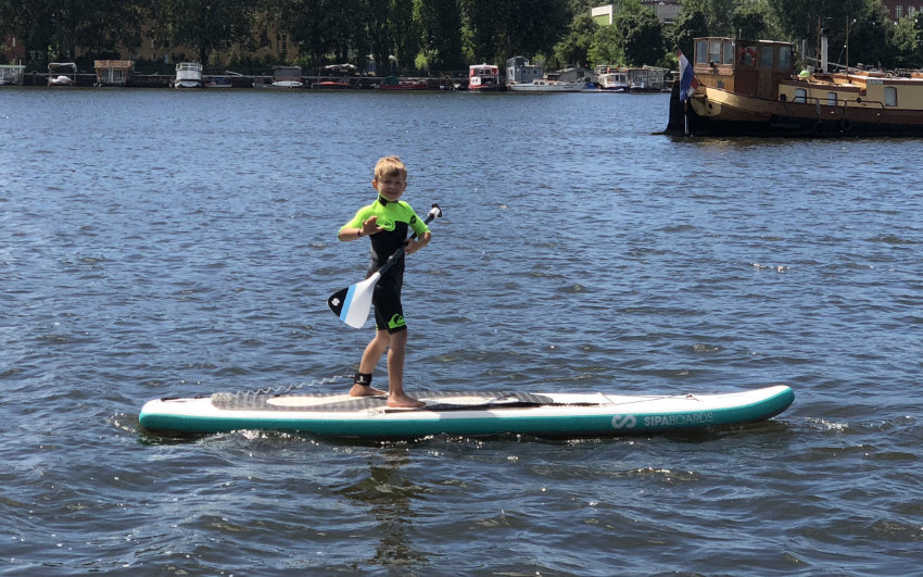 paddle board with a motor