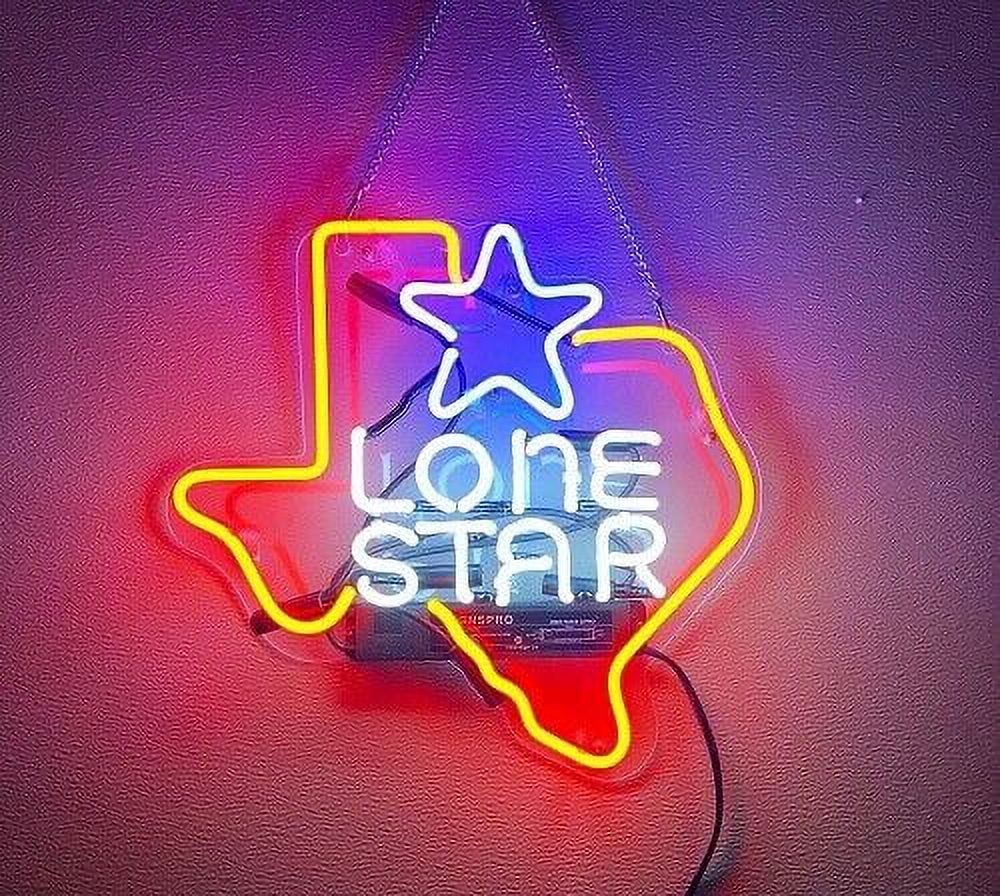 lone star neon sign