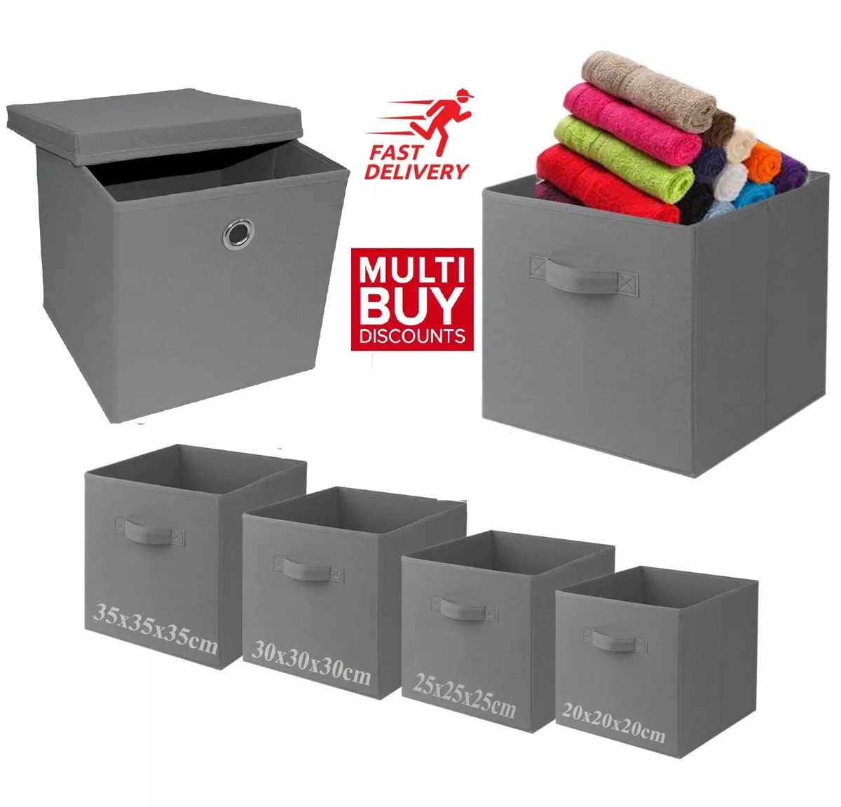 fabric cube storage boxes