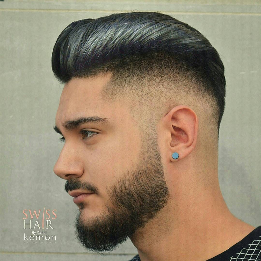 fade pompadour haircut