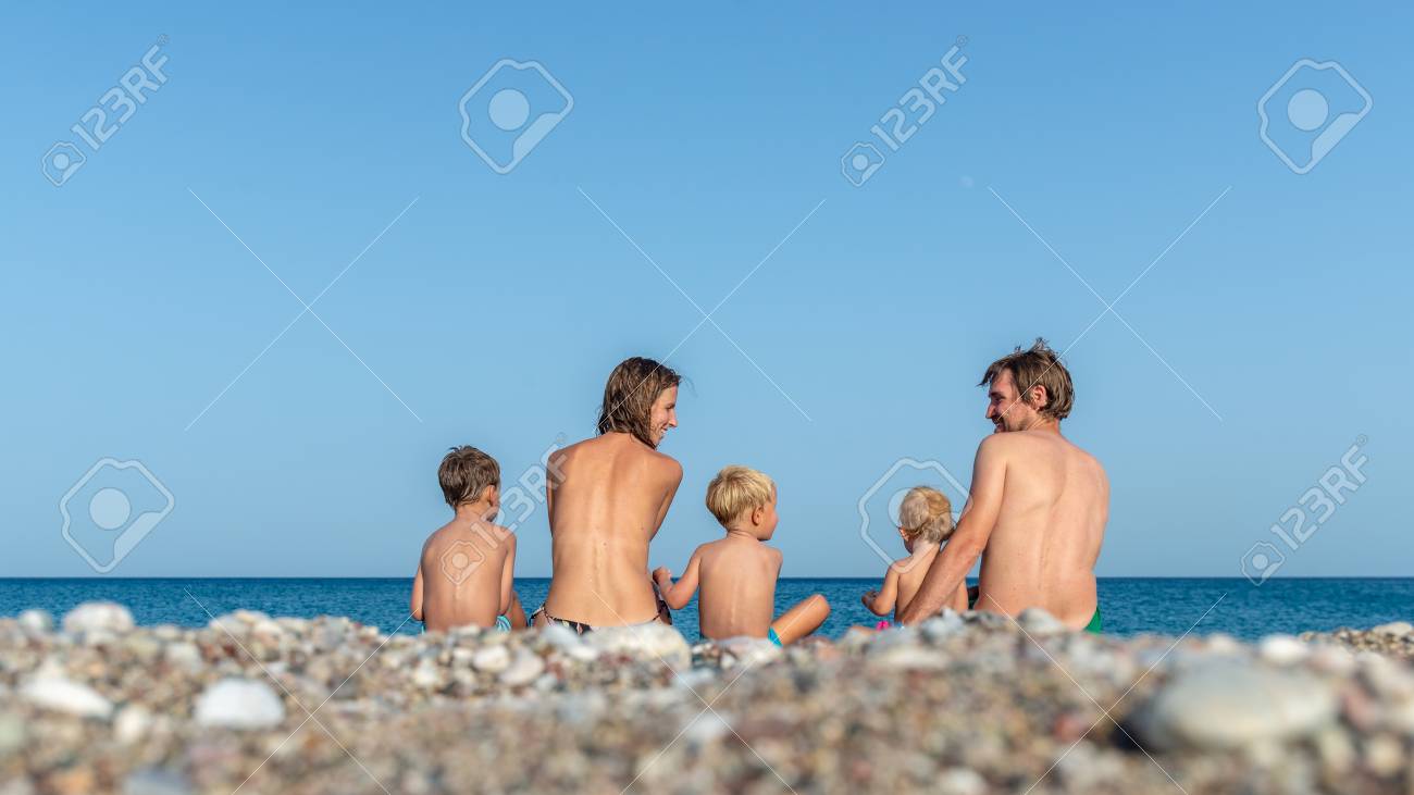 family beach nudists