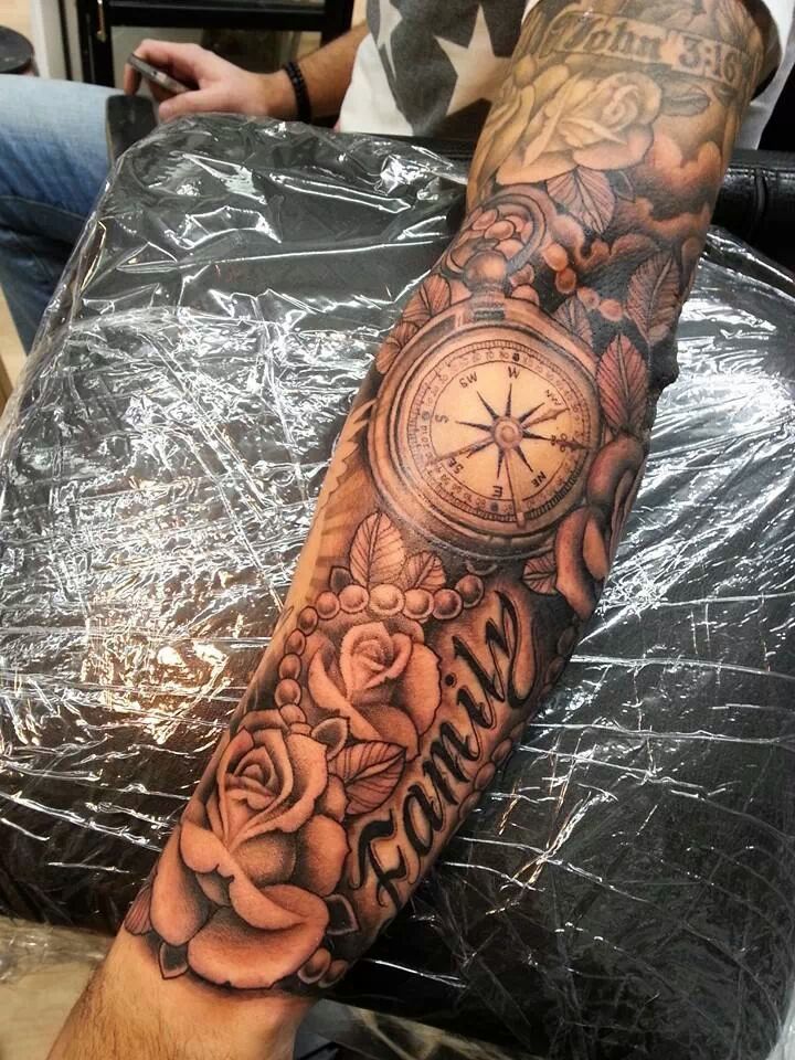 family sleeve tattoo