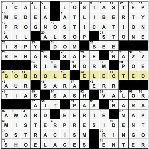 famous nyt crossword