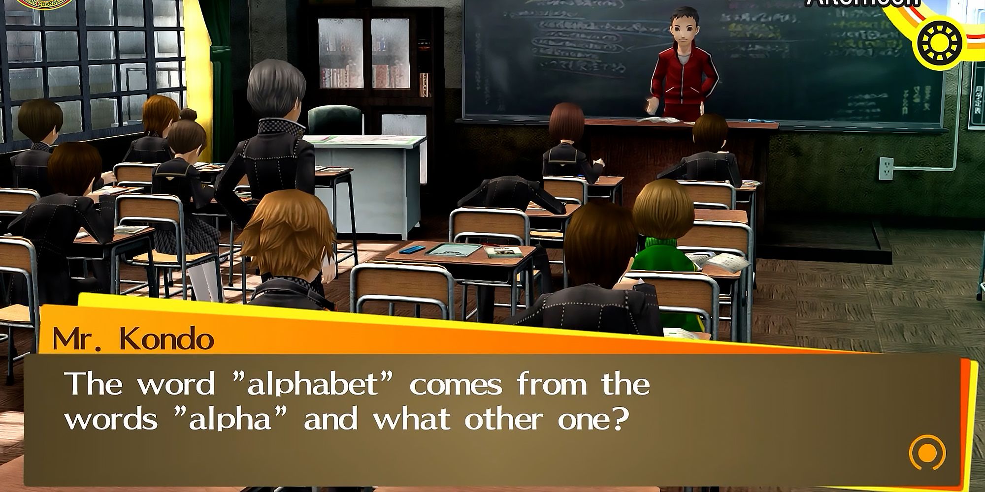 classroom questions persona 4