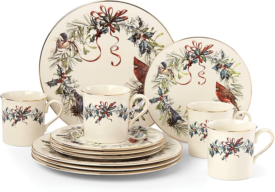 winter greetings lenox china