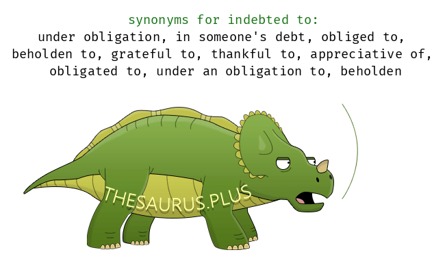 indebted synonym