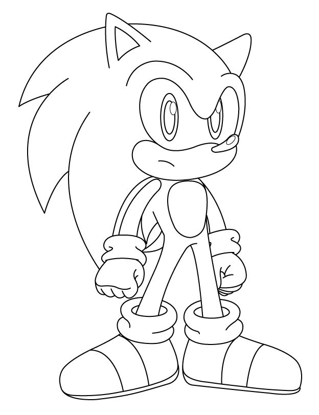 super sonic para colorear