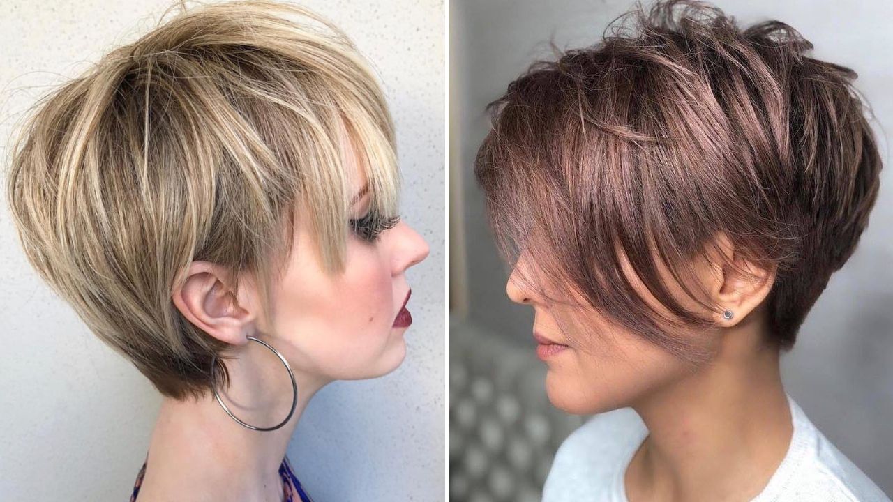 pixie haircut with bangs