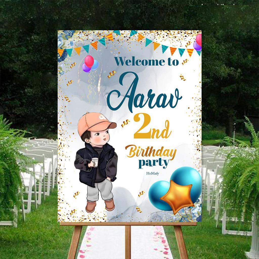 welcome board for birthday party